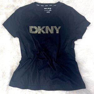 DKNY Black T-Shirt with Gold Logo